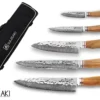 Wusaki Damas VG10 Set With 5 Kitchen Knives + 1 Roll Bag