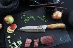 Wusaki Damas VG10 Set With 5 Kitchen Knives + 1 Roll Bag -Sabatier Sales Store wusaki damas vg10 set 5 kitchen knives 1 roll bag 2