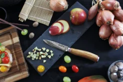 Wusaki Damas VG10 Set With 5 Kitchen Knives + 1 Roll Bag -Sabatier Sales Store wusaki damas vg10 set 5 kitchen knives 1 roll bag 5