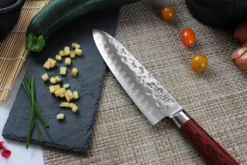 Wusaki Pakka X50 Santoku Knife 17cm Pakkawood Handle -Sabatier Sales Store wusaki pakka x50 santoku knife 17cm pakkawood handle 2