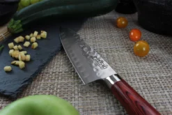 Wusaki Pakka X50 Santoku Knife 17cm Pakkawood Handle -Sabatier Sales Store wusaki pakka x50 santoku knife 17cm pakkawood handle 3