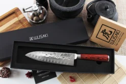 Wusaki Pakka X50 Santoku Knife 17cm Pakkawood Handle -Sabatier Sales Store wusaki pakka x50 santoku knife 17cm pakkawood handle 4