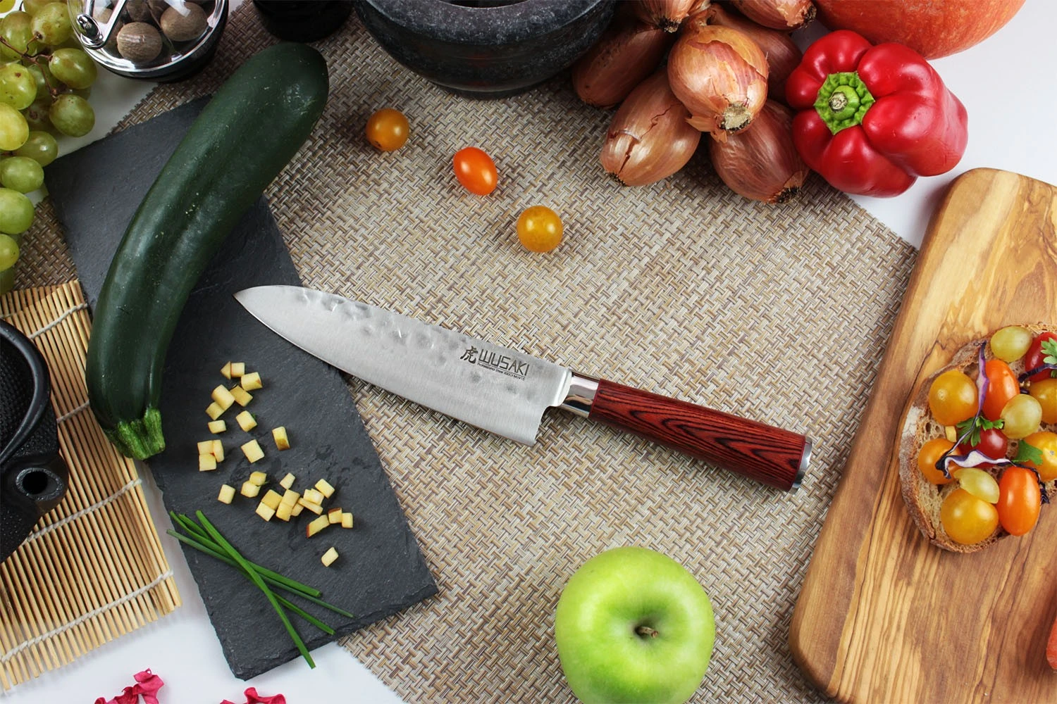 Wusaki Pakka X50 Set With 5 Kitchen Knives + 1 Roll Bag 3 Wusaki Pakka X50 Set With 5 Kitchen Knives + 1 Roll Bag - Image 3