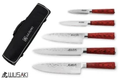 Wusaki Pakka X50 Set With 5 Kitchen Knives + 1 Roll Bag