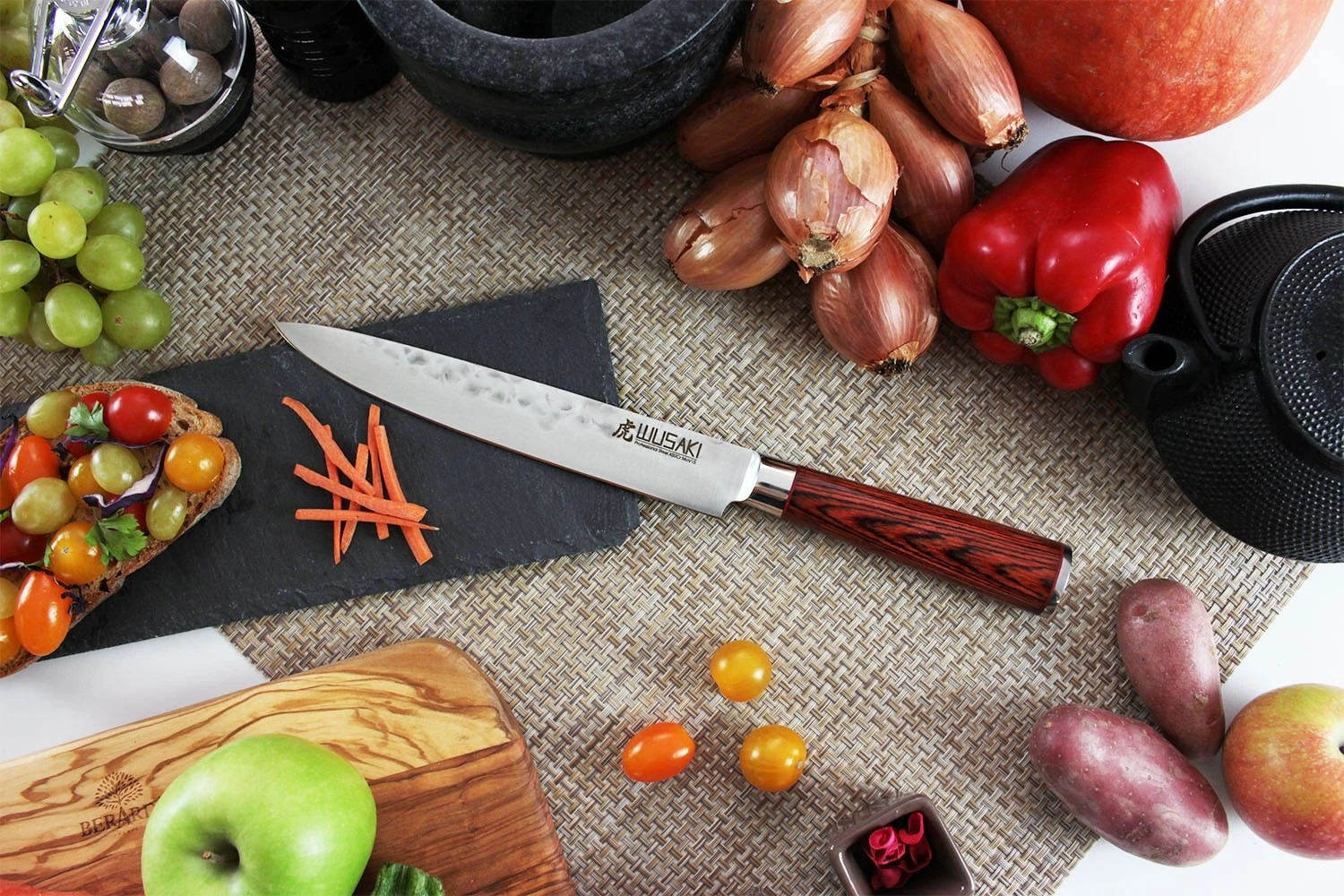 Wusaki Pakka X50 Set With 5 Kitchen Knives + 1 Roll Bag 5 Wusaki Pakka X50 Set With 5 Kitchen Knives + 1 Roll Bag - Image 5