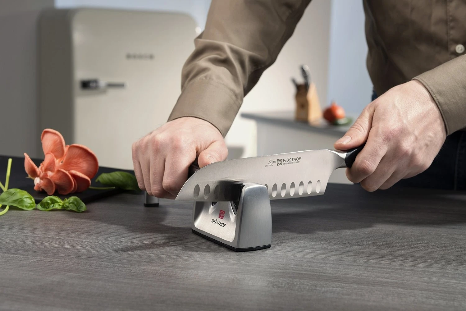 Wusthof Classic Ikon 2-Stage Knife Sharpener - Ceramic & Diamond Rods 2 Wusthof Classic Ikon 2-Stage Knife Sharpener - Ceramic & Diamond Rods - Image 2