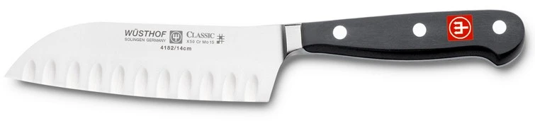 Wusthof Classic Santoku Knife With Hollow Edge 14cm 1 Wusthof Classic Santoku Knife With Hollow Edge 14cm